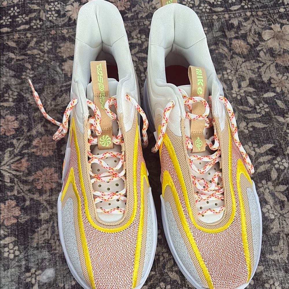 Nike mens Vibrant Yellow and White Sneakers
